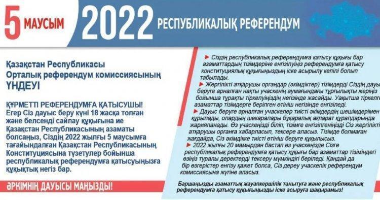 5 маусым 2022  РЕСПУБЛИКАЛЫҚ РЕФЕРЕНДУМ